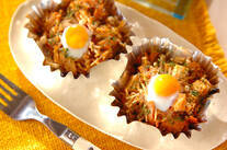 エノキとツナのカップ焼き