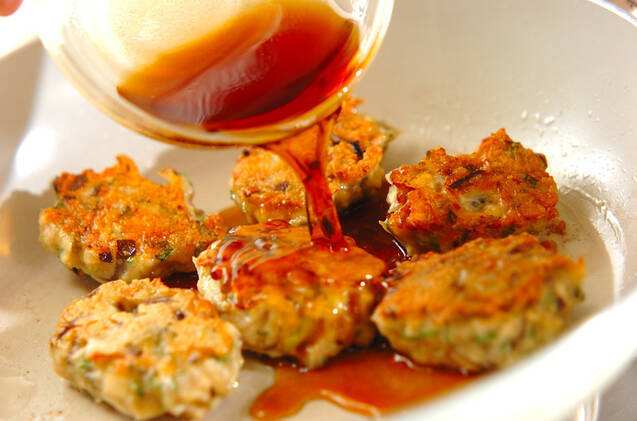 照り焼き鶏バーグの作り方の手順9