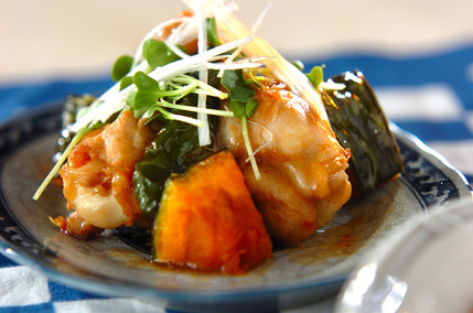 手羽元とカボチャの香り煮