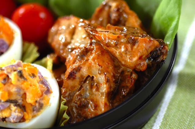 ゴボウ天ののり和え