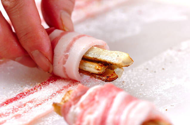 ゴボウの豚ロール焼の作り方の手順5