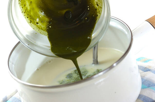 ホット抹茶豆乳の作り方の手順2