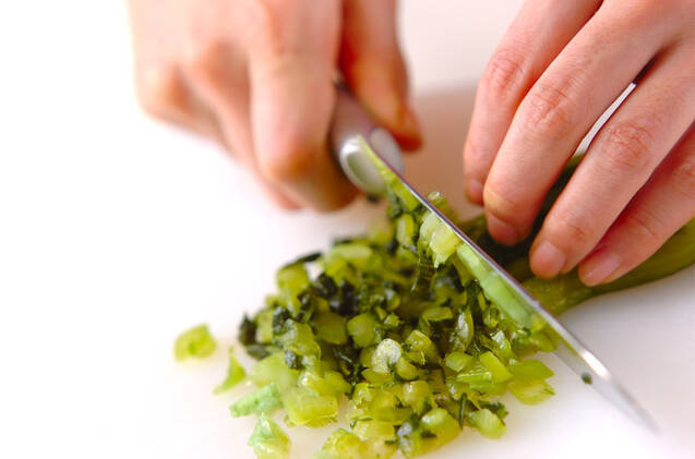 菜めしの作り方の手順1