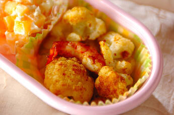 エビとカリフラワーのソテー