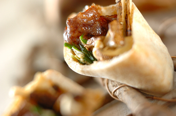 キノコのピタサンド