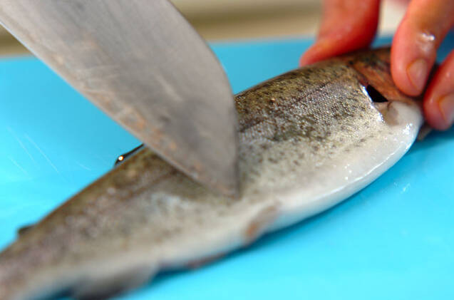 ニジマスと野菜のハーブ焼きの作り方の手順1