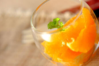 オレンジのリキュールがけ