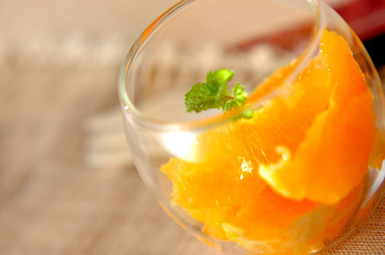 オレンジのリキュールがけ