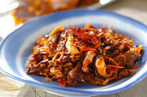 牛肉とキムチの炒め物