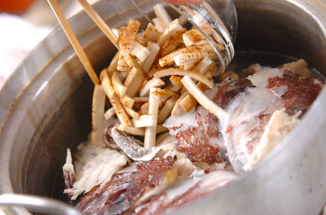 鯛のあら炊きの作り方の手順4