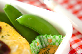 スナップエンドウのタラマヨディップ