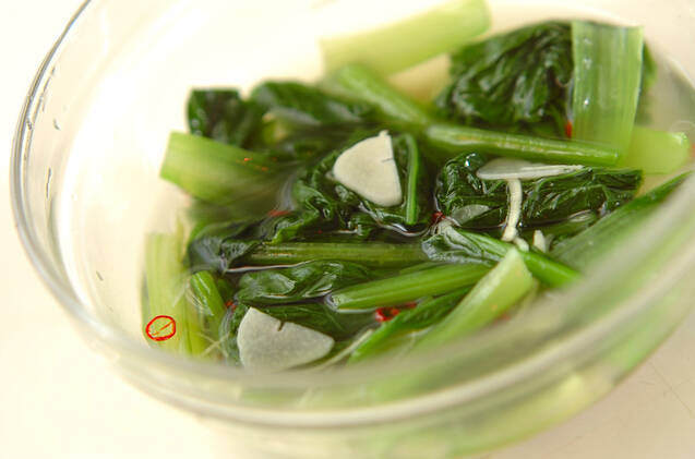 小松菜の水キムチの作り方の手順4