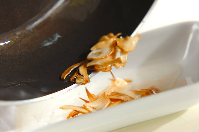 牛肉とクレソンのチャーハンの作り方の手順3