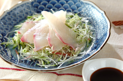 鯛のサラダ風お造り