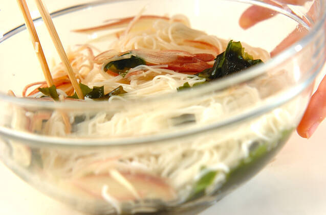 ミョウガのサッパリひとくち素麺の作り方の手順5