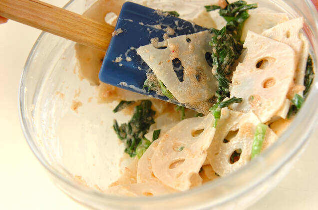 レンコンの明太子マヨ和えの作り方の手順5