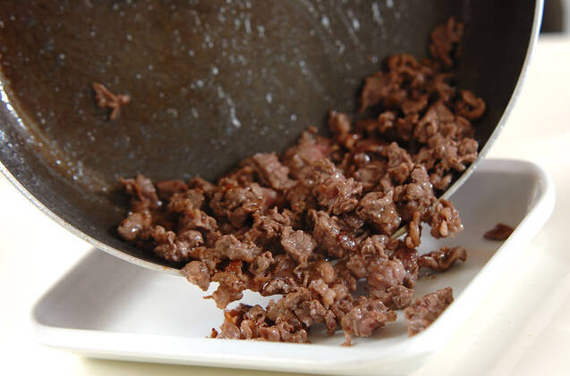 牛肉のサッパリ黒酢チャーハンの作り方の手順5