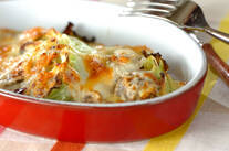 焼きキャベツのホワイトソースがけ