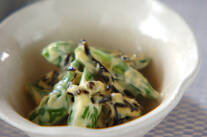 スナップエンドウの塩昆布マヨ和え 5分で完成！