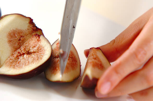 イチジクのアイス添えの作り方の手順1