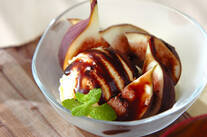 イチジクのアイス添え