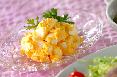 ひと手間でなめらか 卵だけサラダ 副菜 レシピ 作り方 E レシピ 料理のプロが作る簡単レシピ