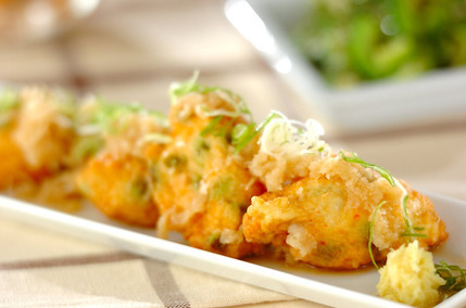 枝豆入りエビ揚げ団子