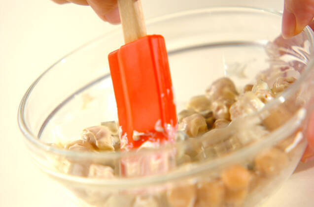 パリパリ温泉卵サラダの作り方の手順1