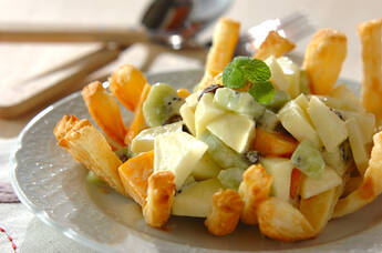 パイバスケットで秋サラダ