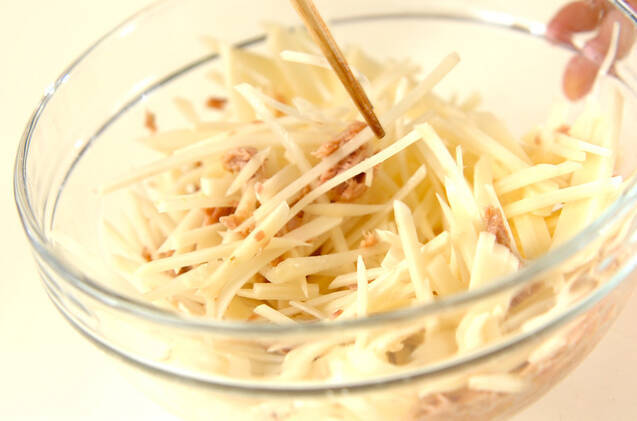 ジャガイモとツナのペタンコ焼きの作り方の手順3