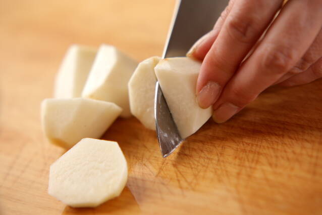 里芋の秋おこわの作り方の手順1