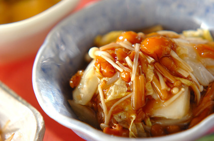 白菜のナメコ和え