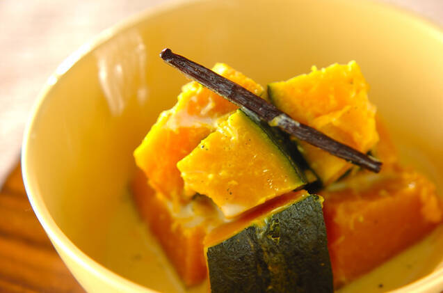 カボチャのバニラミルク煮