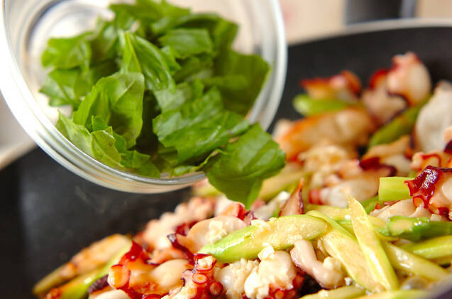 タコのガーリック炒めの作り方の手順5