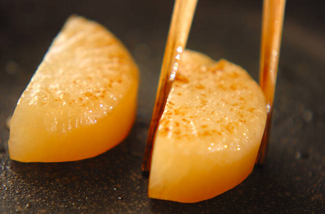 大根のマスタードしょうゆ焼きの作り方の手順2