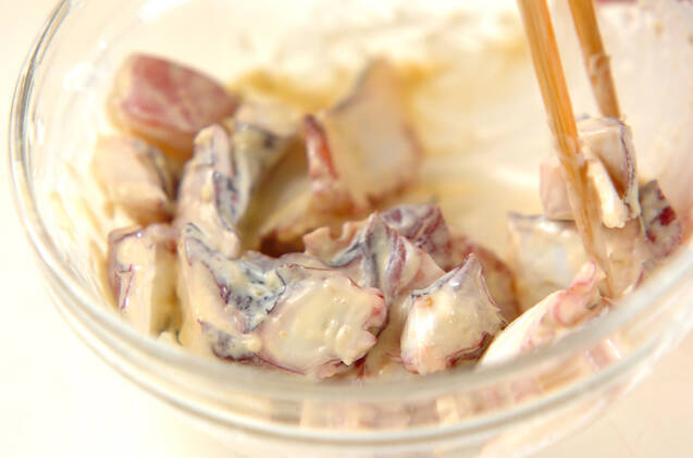 タコのユズコショウマヨ和えの作り方の手順3