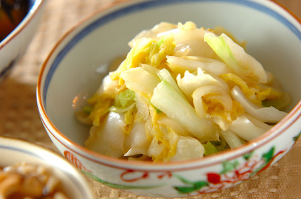 白菜のからししょうゆ和え