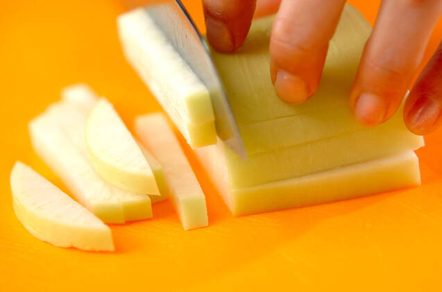 大根のしょうゆ漬けの作り方の手順1