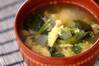 ミツバのかきたま汁の作り方の手順