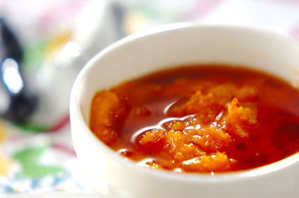 蒸しパンプキンデザート