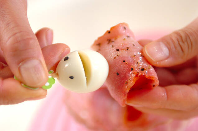 プチトマトのベーコン巻きの作り方の手順2