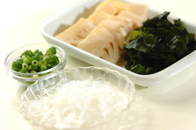 春雨とタケノコのスープの作り方の手順1