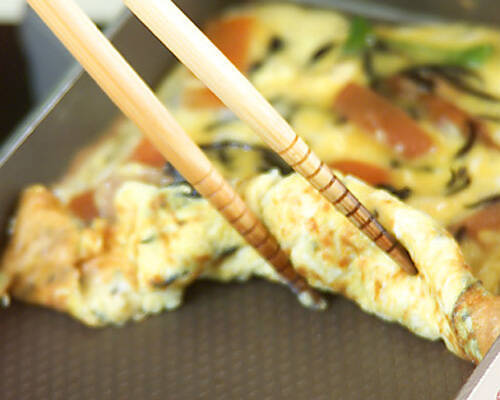 ひじき入り卵焼きの作り方の手順2