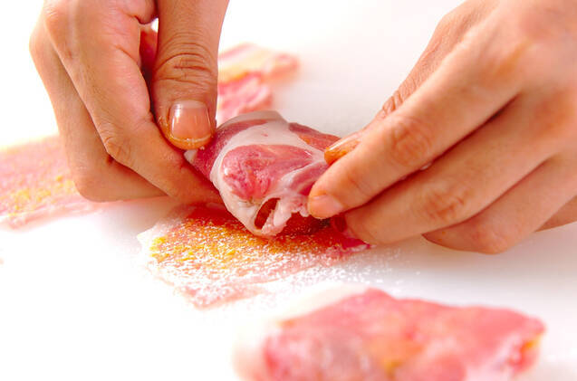 里芋の肉巻き揚げの作り方の手順5