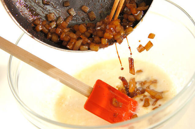 コンニャクのもちもちネギ焼きの作り方の手順4