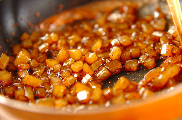 コンニャクのもちもちネギ焼きの作り方の手順3