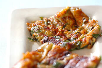 コンニャクのもちもちネギ焼き