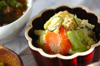 春キャベツ入りポテトサラダ