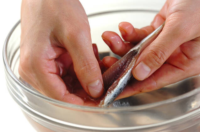 イワシの山椒風味煮の作り方の手順1