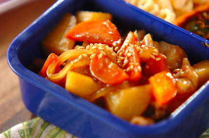 焼き肉ダレ肉ジャガ